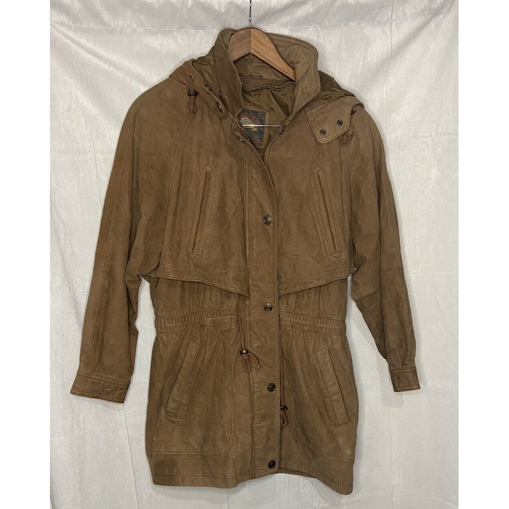 wilsons leather  jacket Brown adventure bound Western +  gloves Insulated